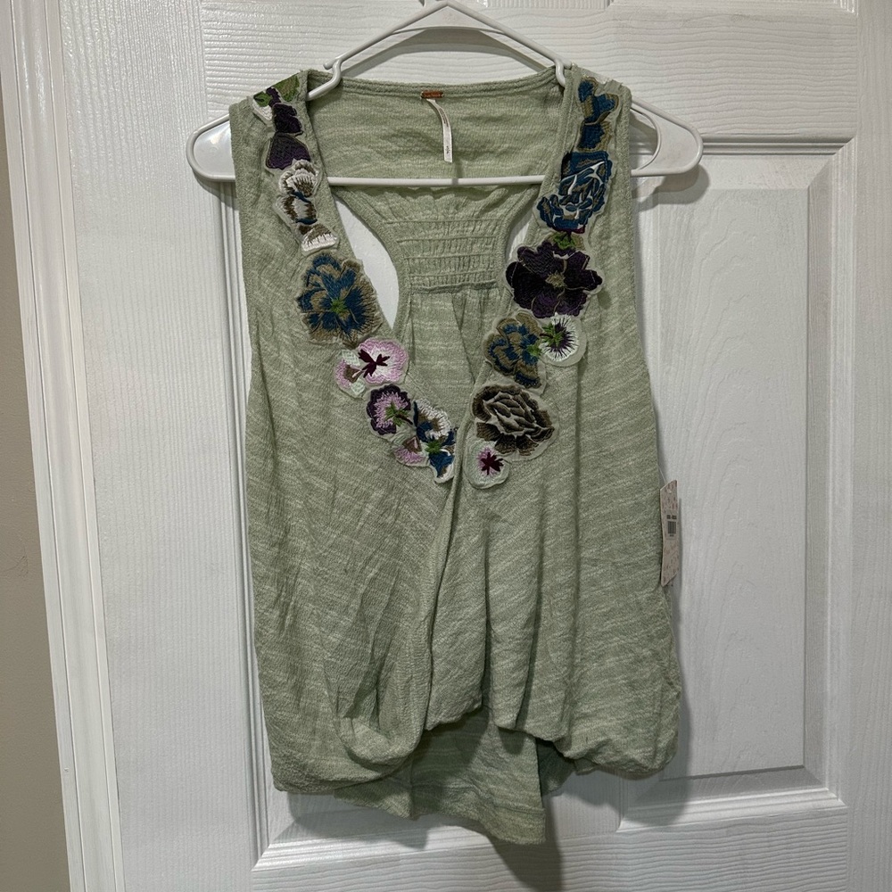 FREE People Racerback Embroidered Floral‎ XS